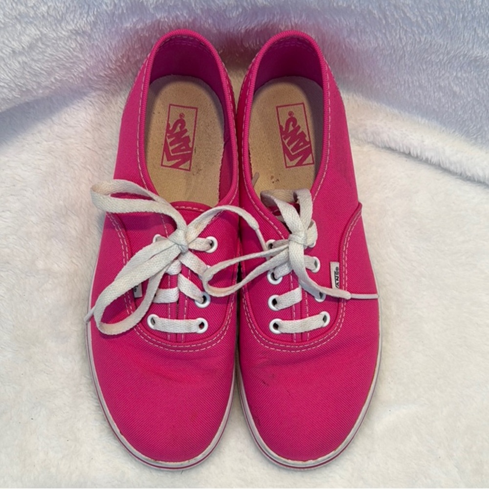 Vans Kids Bright Pink Canvas Sneakers